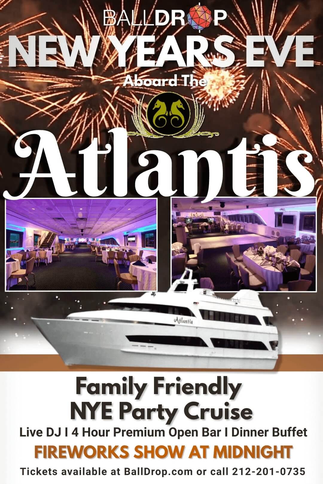 Atlantis NYC Cruise New Years Eve 2025