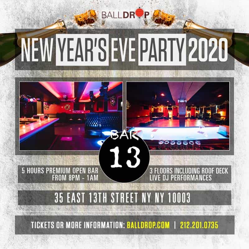Bar 13 New Years Eve 2026