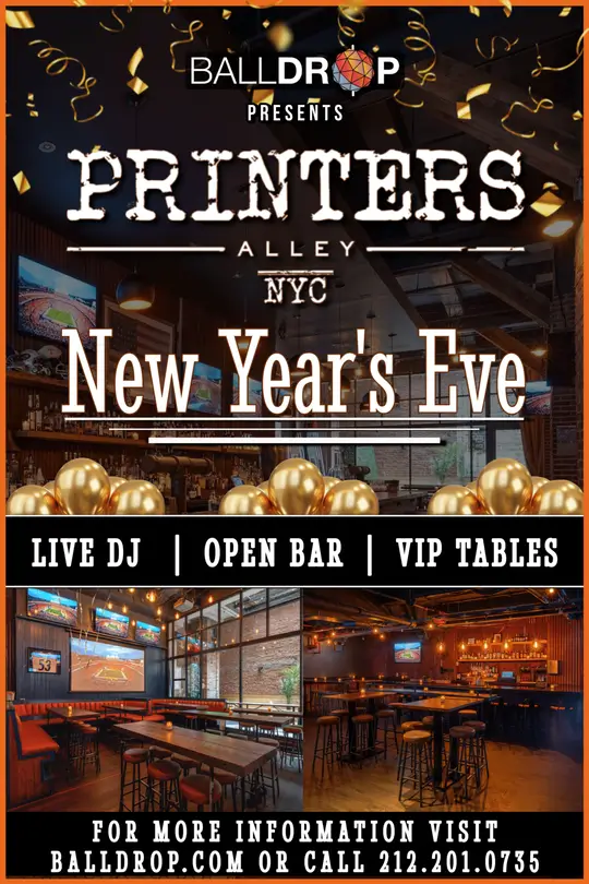 Printer's NYC New Years Eve 2026