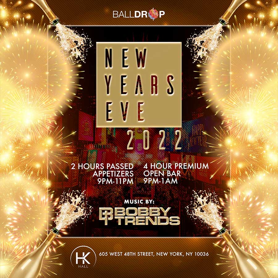 HK Hall NYC Times Square (FKA Stage 48) New Years Eve 2023
