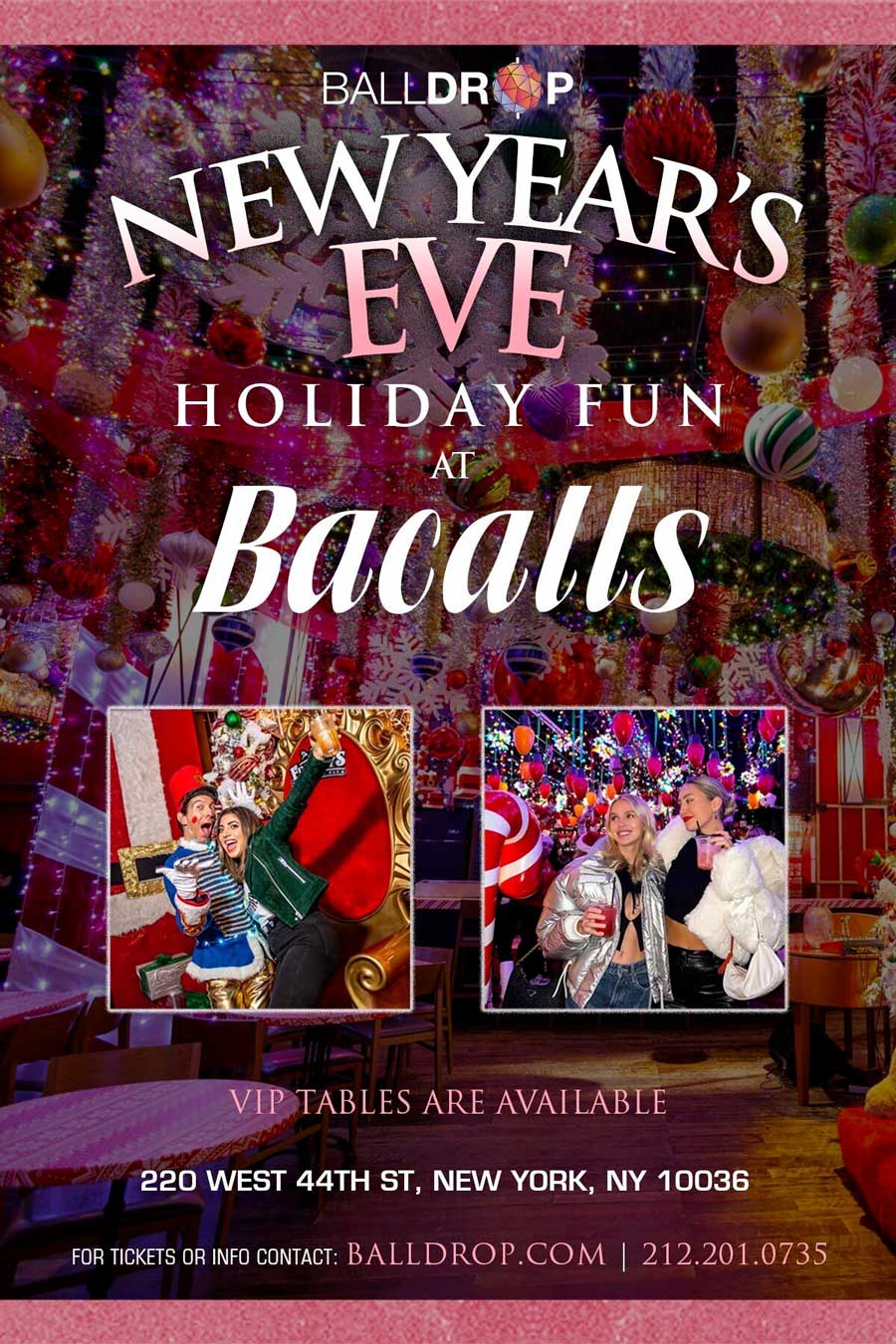 Bacall's NYC Times Square New Years Eve 2024