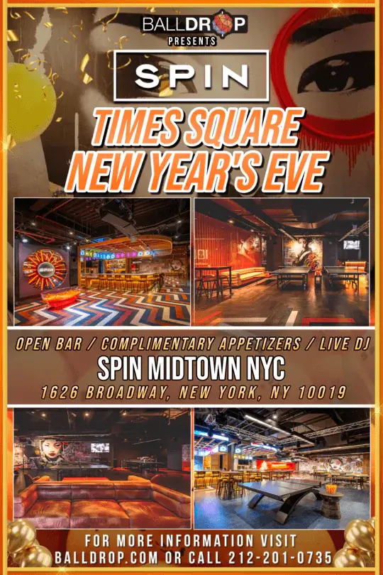 Spin NYC Times Square New Years Eve 2026