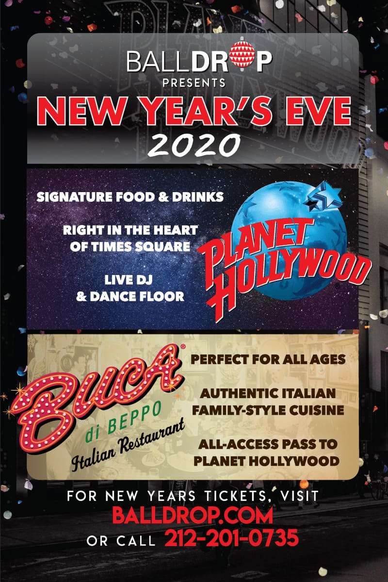 Buca di Beppo Times Square New Years Eve 2026