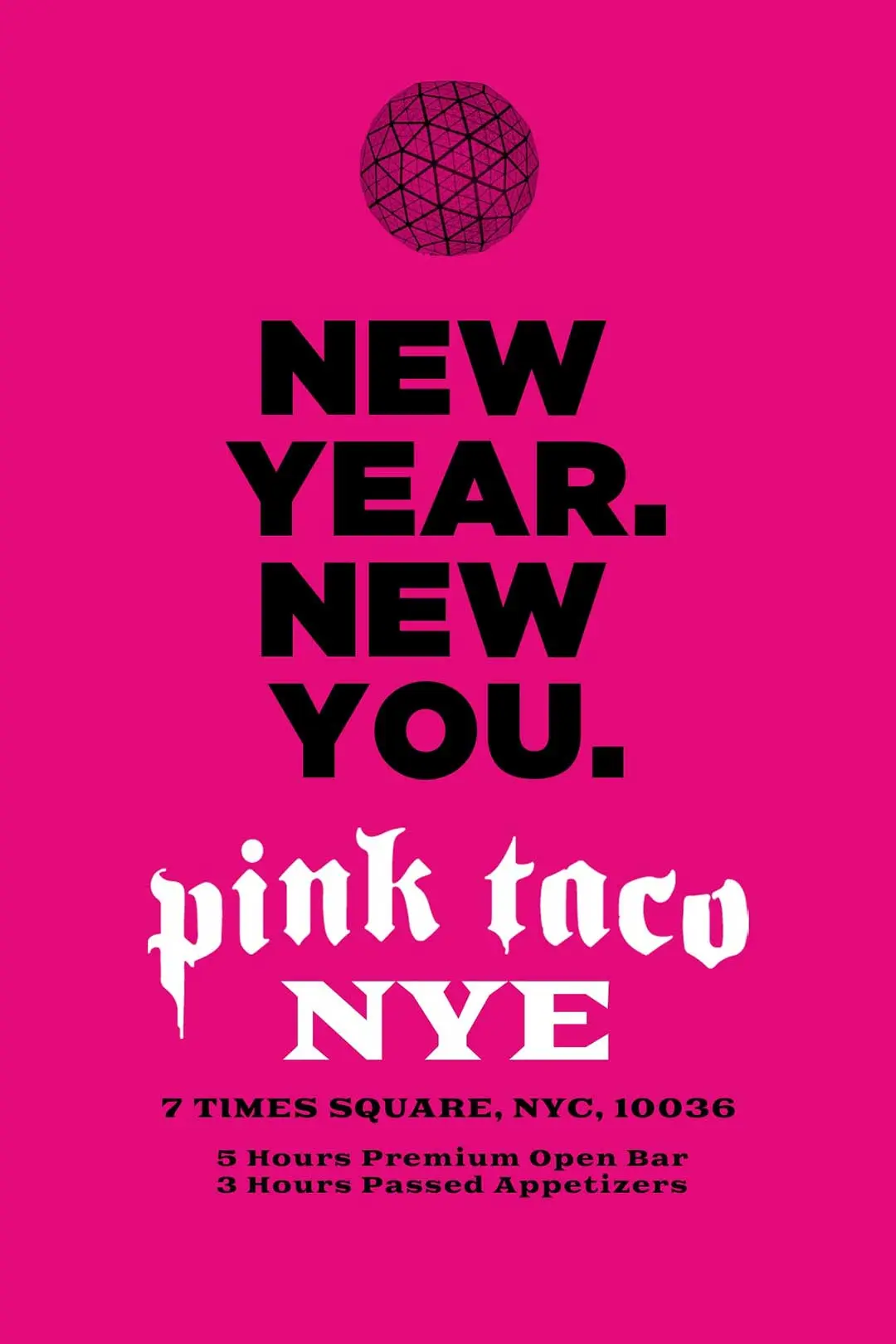 Pink Taco NYC Times Square New Years Eve 2026