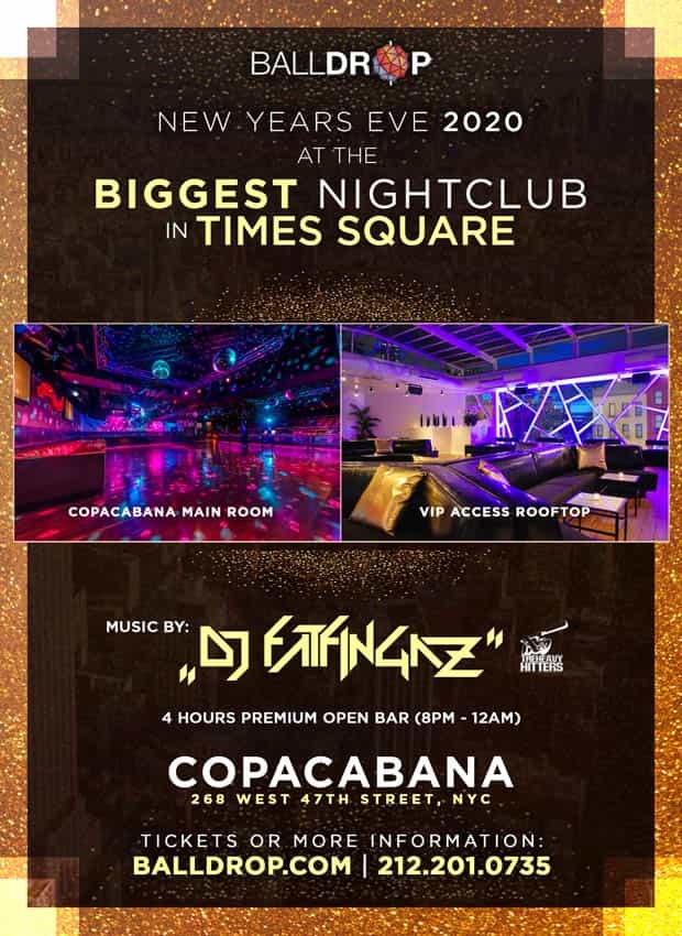 Copacabana Times Square New Years Eve 2026