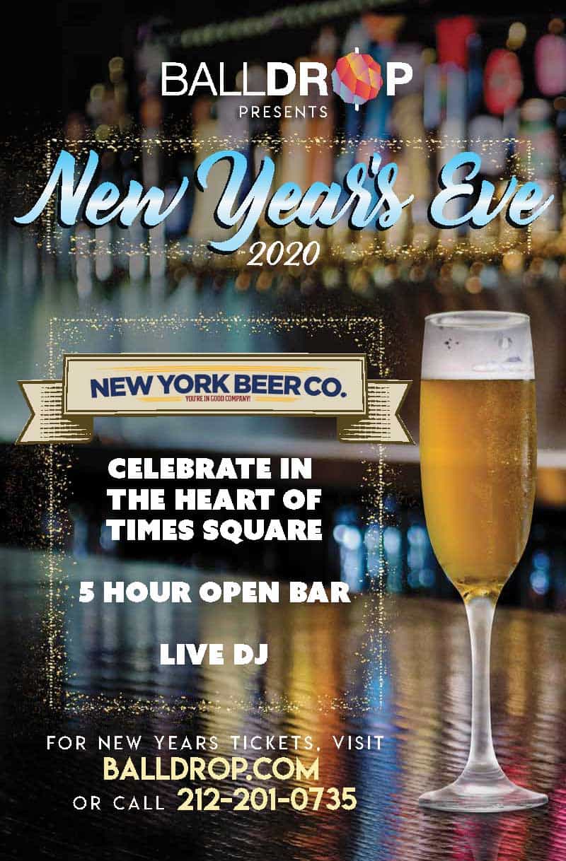 New York Beer Company Times Square New Years Eve 2026