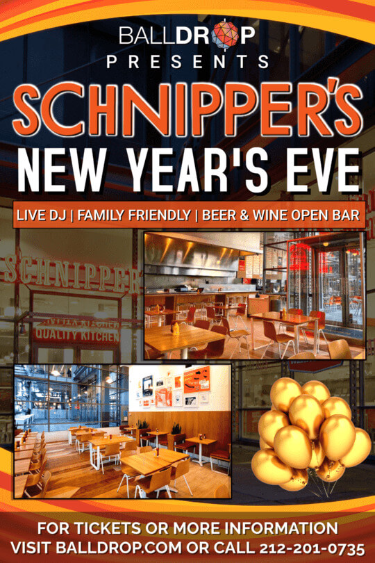 Schnipper's Quality Kitchen Times Square New Years Eve 2025