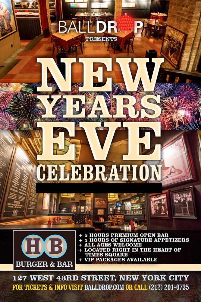 HB Burger Times Square New Years Eve 2026