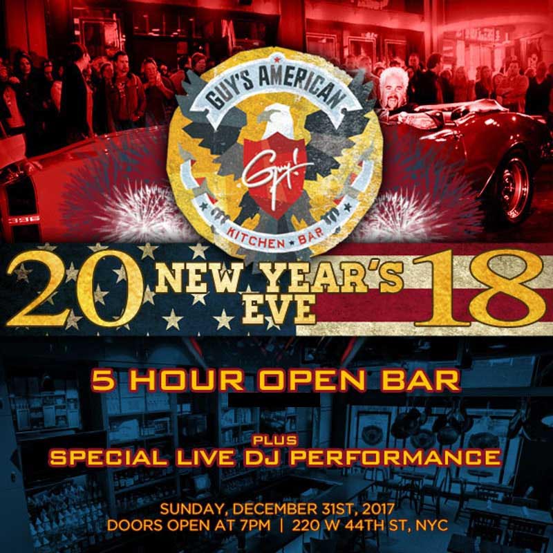 Guy's American Times Square New Years Eve 2026