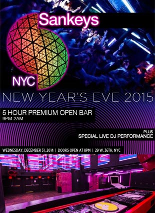 Sankeys Nightclub NYC New Years Eve 2024